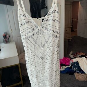 WINDOR White and Silver Women's Dress